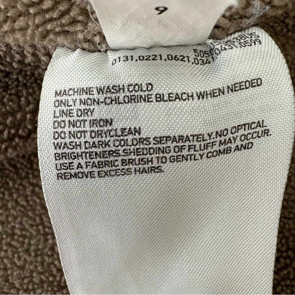Uniqlo Sherpa Fleece Jacket Beige Full Zip 2010s Gorpcore Granola Grandpa Sleaze - Picture 8 of 10
